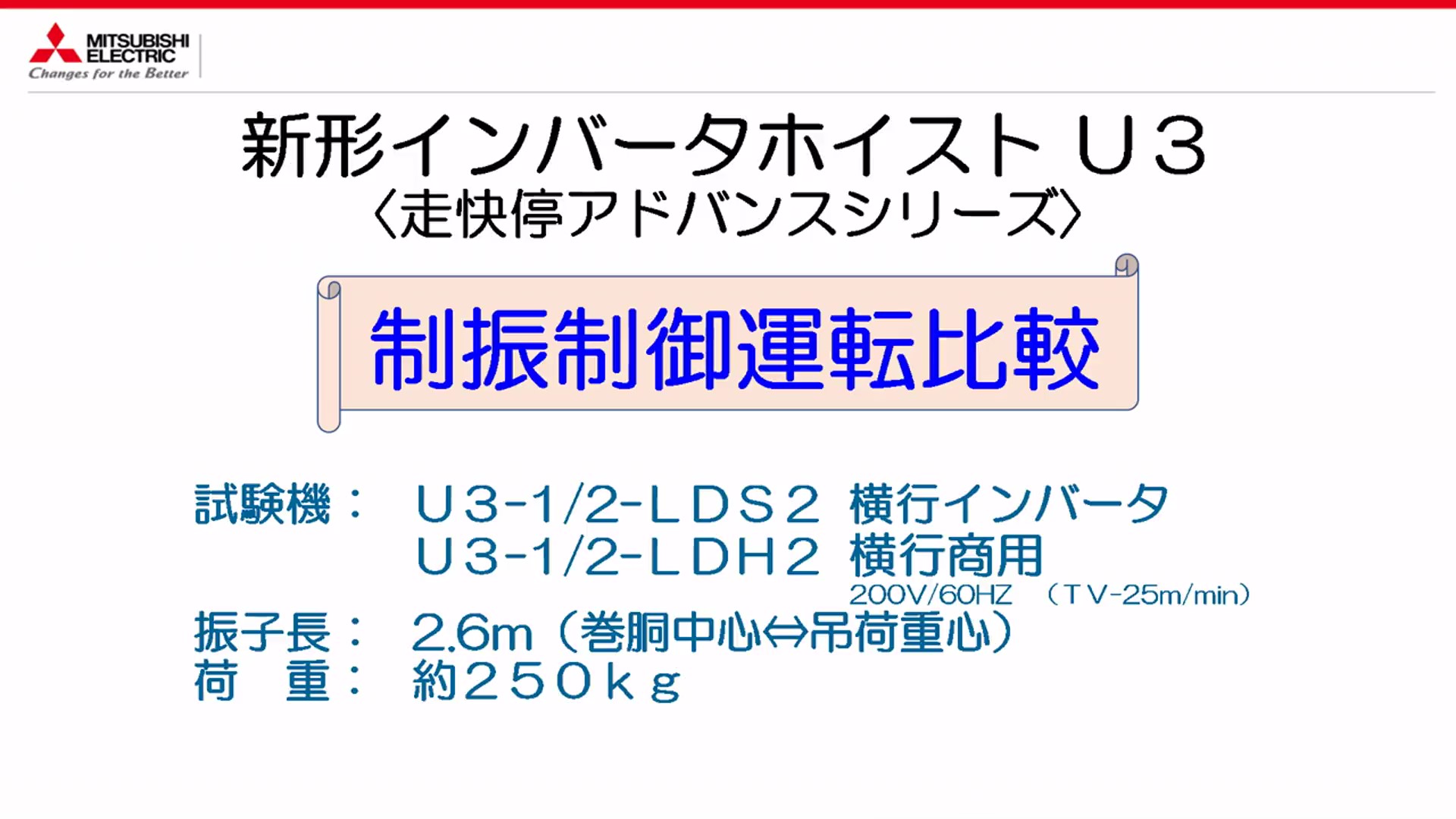 新形インバーターホイストU3